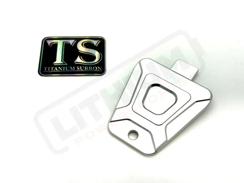 TS Custom CNC Aluminum Horn Delete Cover E-Ride Pro and Surron - Silver - E-moto Frame Accessories