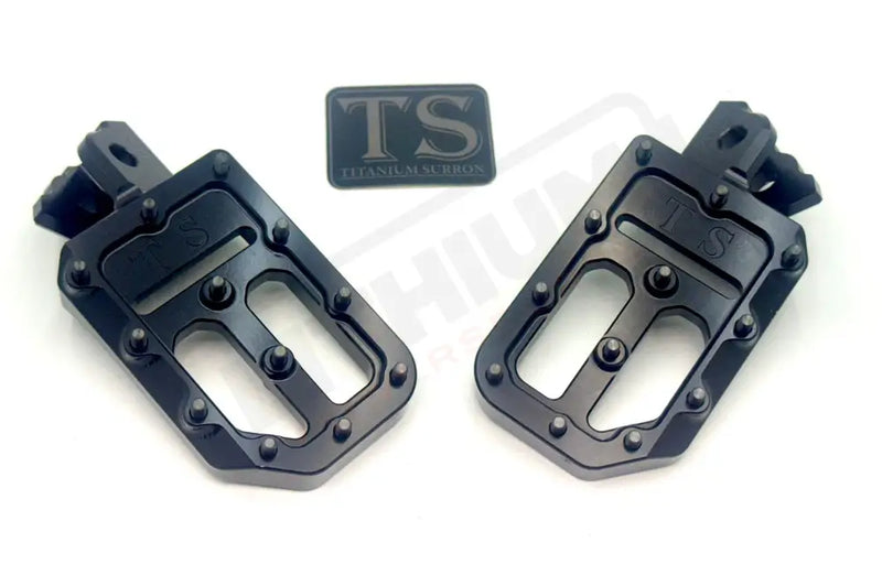 TS Custom Foot Pegs Featuring Titanium Grips for E - moto - Lithium Powersports