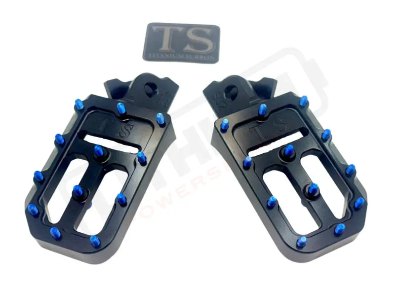 TS Custom Foot Pegs Featuring Titanium Grips for E - moto - Lithium Powersports