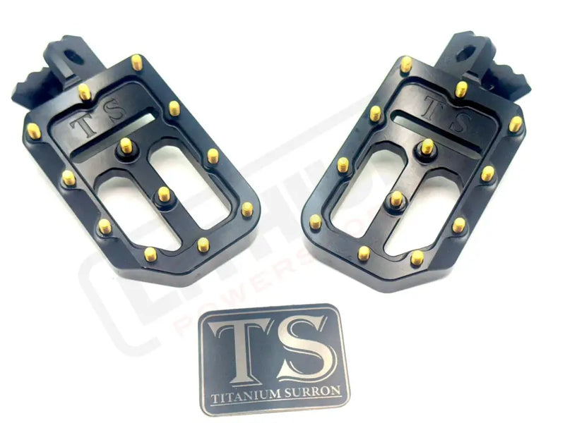 TS Custom Foot Pegs Featuring Titanium Grips for E - moto - Lithium Powersports