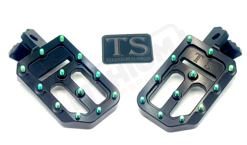 TS Custom Foot Pegs Featuring Titanium Grips for E - moto - Lithium Powersports