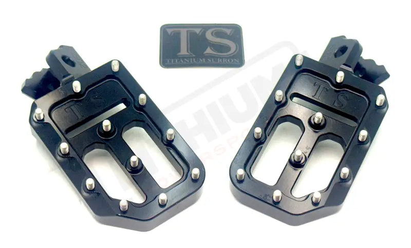 TS Custom Foot Pegs Featuring Titanium Grips for E - moto - Lithium Powersports