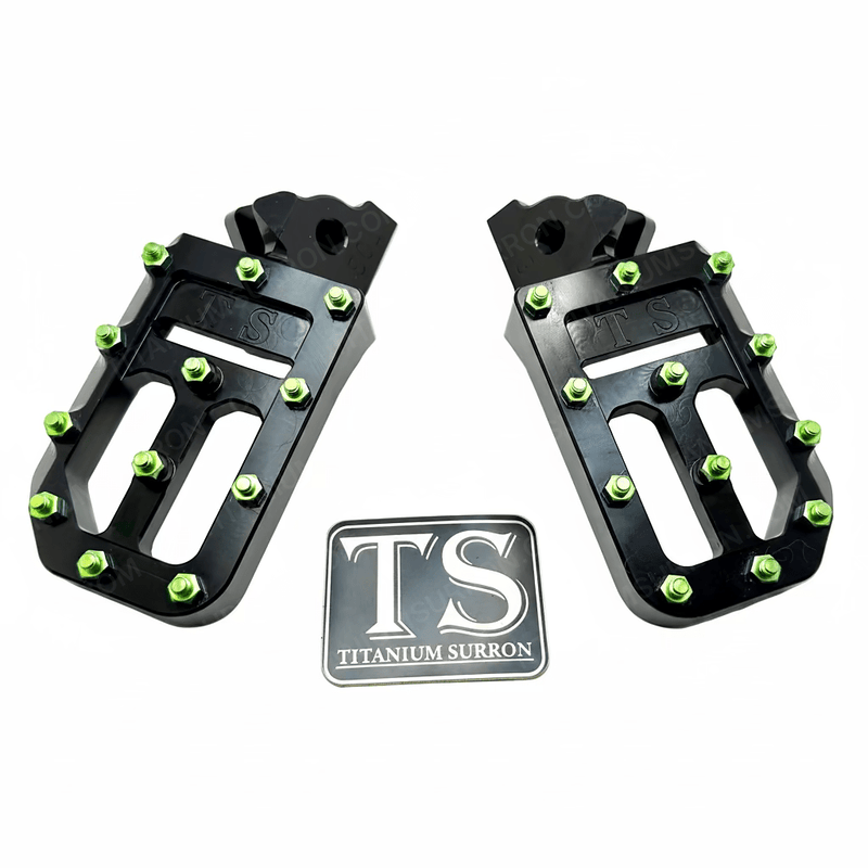 TS Custom Foot Pegs w/ Titanium Grips for Surron and Most Light EMoto