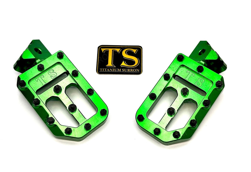TS Custom Foot Pegs w/ Titanium Grips for Surron and Most Light EMoto