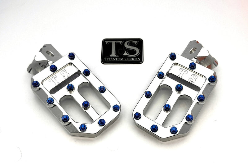 TS Custom Foot Pegs w/ Titanium Grips for Surron and Most Light EMoto