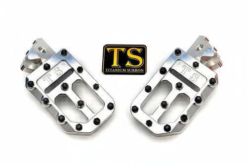 TS Custom Foot Pegs w/ Titanium Grips for Surron and Most Light EMoto