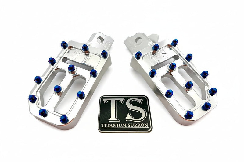 TS Custom Foot Pegs w/ Titanium Grips for Surron and Most Light EMoto