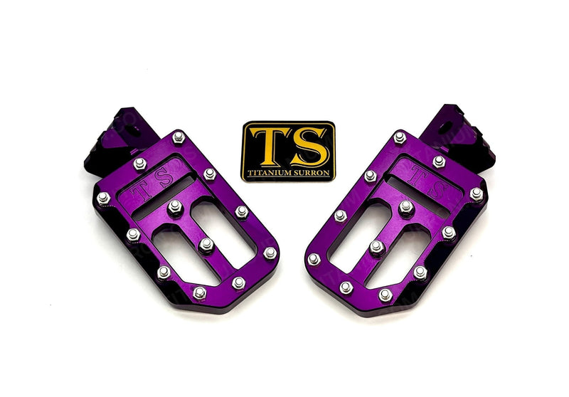 TS Custom Foot Pegs w/ Titanium Grips for Surron and Most Light EMoto