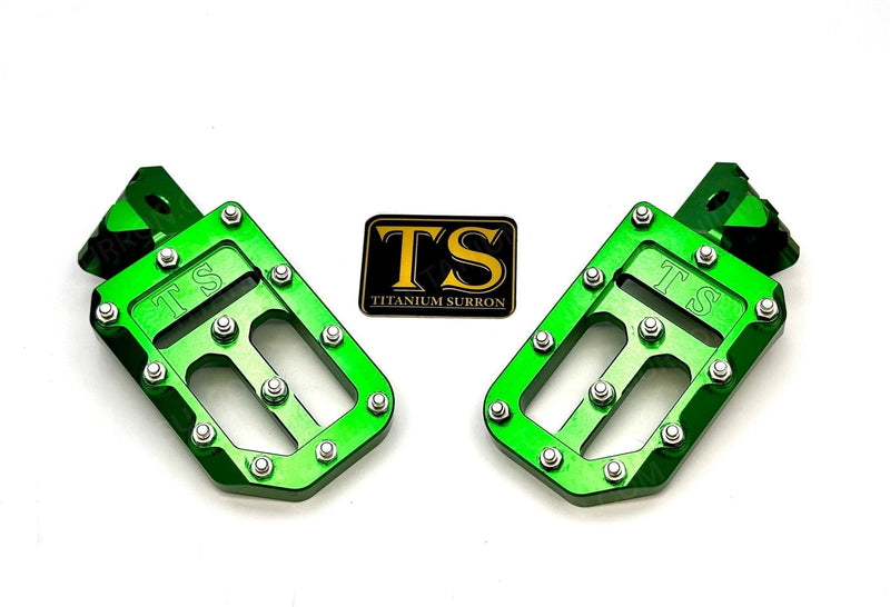 TS Custom Foot Pegs w/ Titanium Grips for Surron and Most Light EMoto