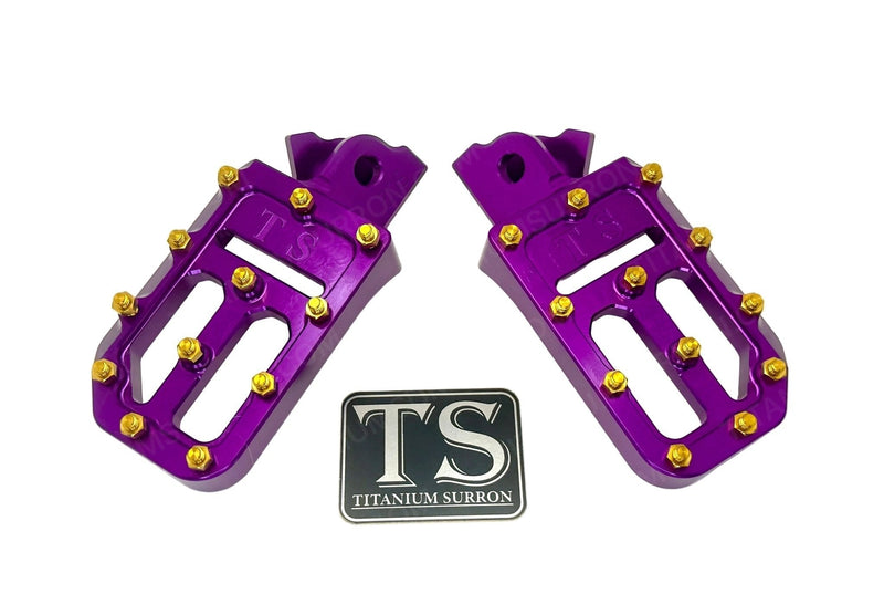 TS Custom Foot Pegs w/ Titanium Grips for Surron and Most Light EMoto