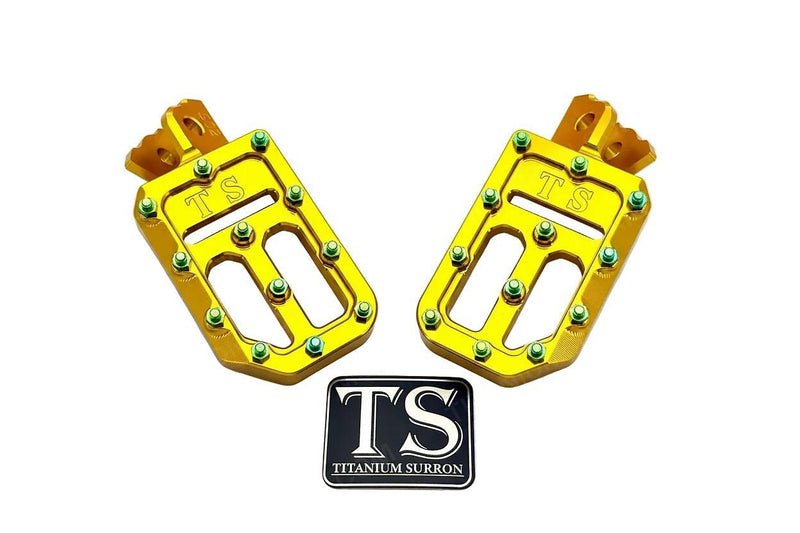 TS Custom Foot Pegs w/ Titanium Grips for Surron and Most Light EMoto