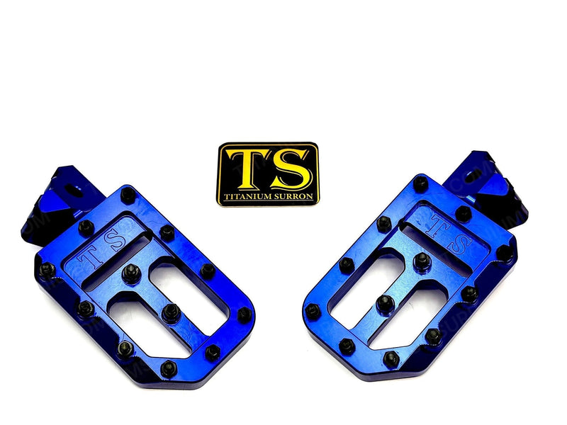 TS Custom Foot Pegs w/ Titanium Grips for Surron and Most Light EMoto