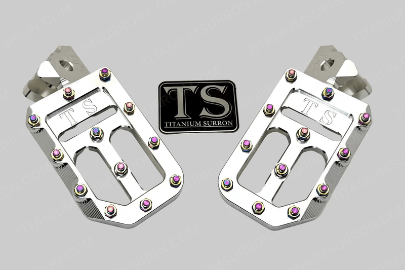 TS Custom Foot Pegs w/ Titanium Grips for Surron and Most Light EMoto