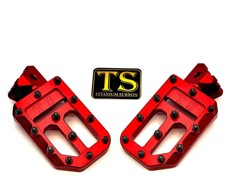 TS Custom Foot Pegs w/ Titanium Grips for Surron and Most Light EMoto