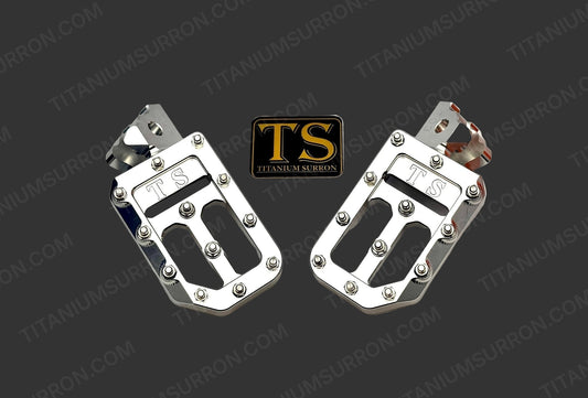 TS Custom Foot Pegs w/ Titanium Grips for Surron and Most Light EMoto