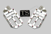 TS Custom Foot Pegs w/ Titanium Grips for Surron and Most Light EMoto - Titanium Grip Footpegs
