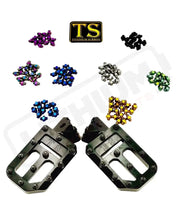 TS Custom Foot Pegs w/ Titanium Grips for Talaria and Altis - Black / Blue - Titanium Grip Footpegs