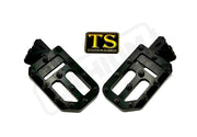 TS Custom Foot Pegs w/ Titanium Grips for Talaria and Altis - Black / Black - Titanium Grip Footpegs