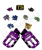 TS Custom Foot Pegs w/ Titanium Grips for Talaria and Altis - Purple / Blue - Titanium Grip Footpegs