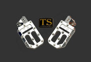 TS Custom Foot Pegs w/ Titanium Grips for Talaria and Altis - Silver / Silver - Titanium Grip Footpegs