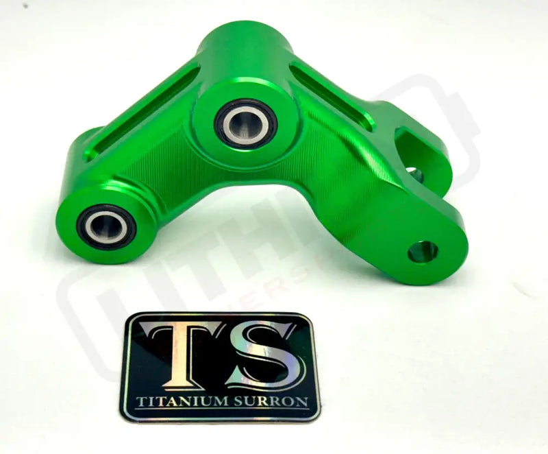 TS E-Ride Pro (All Models) Custom Rear Suspension Rocker Arm - Green - Rear linkage rocker arm E-Ride pro