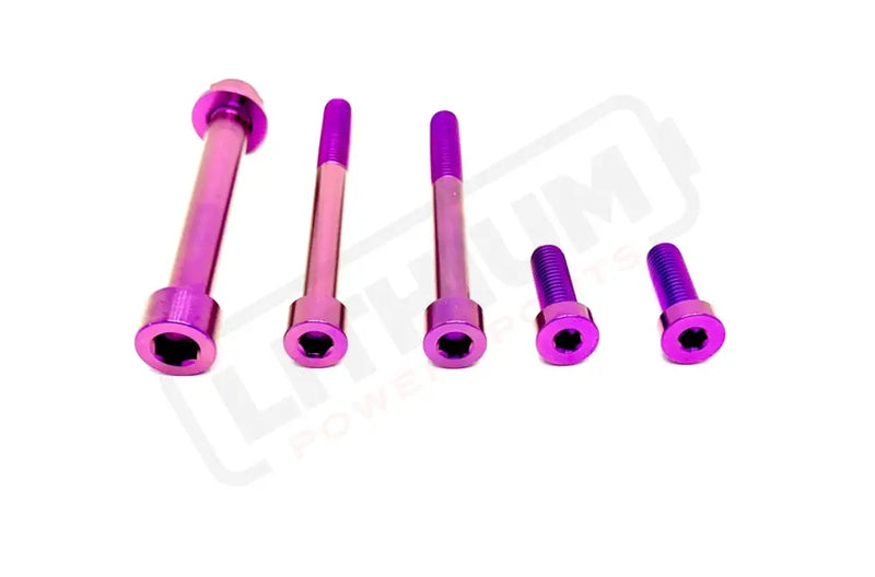 TS Talaria MX3 MX4 6 Piece Custom Motor / Gearbox Titanium Kit - Purple - Titanium Bolts