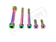 TS Talaria MX3 MX4 6 Piece Custom Motor / Gearbox Titanium Kit - Rainbow - Titanium Bolts