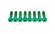 TS Talaria Sting R MX4 8 Piece Custom Gearbox Titanium Bolt Kit - Green / Half Head (8 pcs) - Titanium Bolts