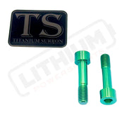 TS Talaria Sting R MX4 8 Piece Custom Gearbox Titanium Bolt Kit - Green / Regular Socket Head (8 pcs) - Titanium Bolts