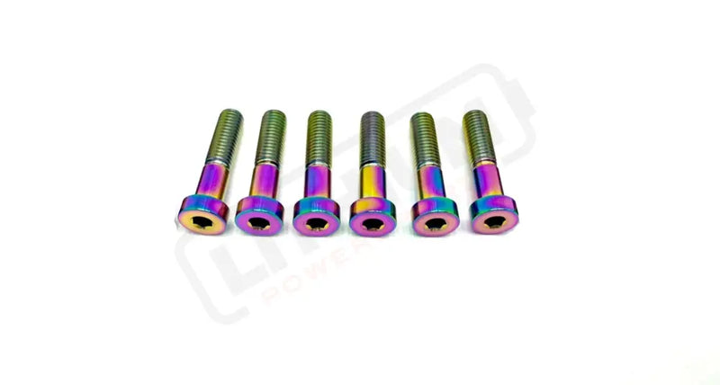 TS Talaria Sting R MX4 8 Piece Custom Gearbox Titanium Bolt Kit - Rainbow / Half Head (8 pcs) - Titanium Bolts