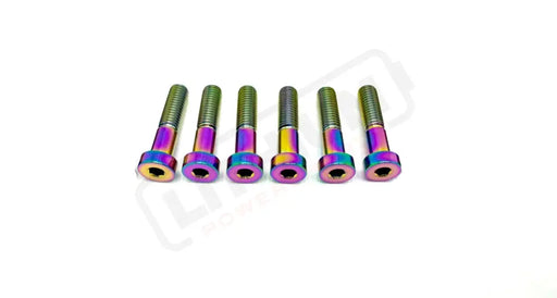 TS Talaria Sting R MX4 8 Piece Custom Gearbox Titanium Bolt Kit - Rainbow / Half Head (8 pcs) - Titanium Bolts