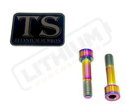 TS Talaria Sting R MX4 8 Piece Custom Gearbox Titanium Bolt Kit - Rainbow / Regular Socket Head (8 pcs) - Titanium Bolts
