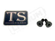 TS Titanium Battery Lid Bolts - E-Ride Pro - (Two Pcs) - Black - Titanium Bolts