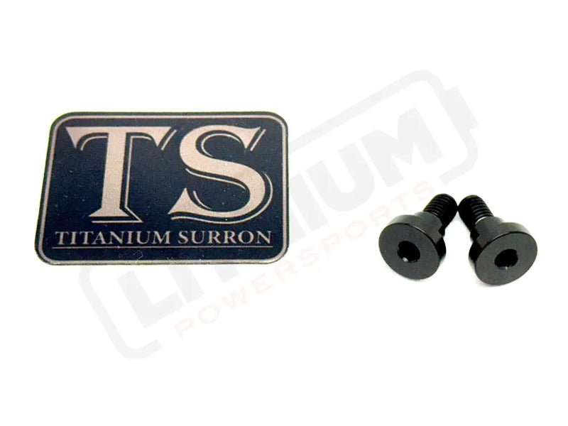 TS Titanium Battery Lid Bolts - E-Ride Pro - (Two Pcs) - Black - Titanium Bolts