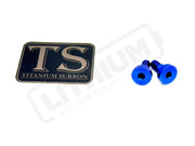 TS Titanium Battery Lid Bolts - E-Ride Pro - (Two Pcs) - Blue - Titanium Bolts