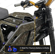 TS Titanium Battery Lid Bolts - E-Ride Pro - (Two Pcs) - Burnt Blue - Titanium Bolts