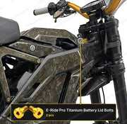 TS Titanium Battery Lid Bolts - E-Ride Pro - (Two Pcs) - Gold - Titanium Bolts