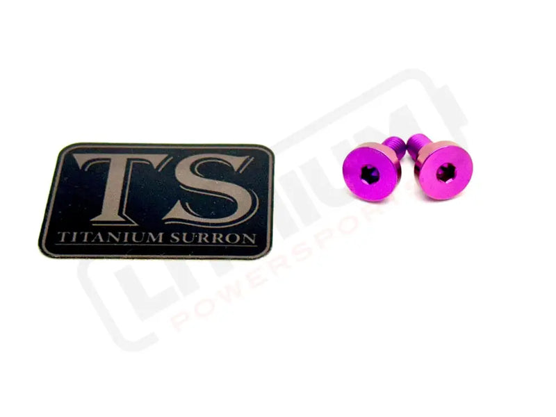 TS Titanium Battery Lid Bolts - E-Ride Pro - (Two Pcs) - Purple - Titanium Bolts