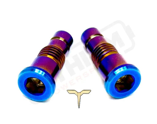 TS Titanium Battery Lid Bolts - Talaria Sting R MX4 (Two Pcs) - Burnt Blue - Titanium Bolts