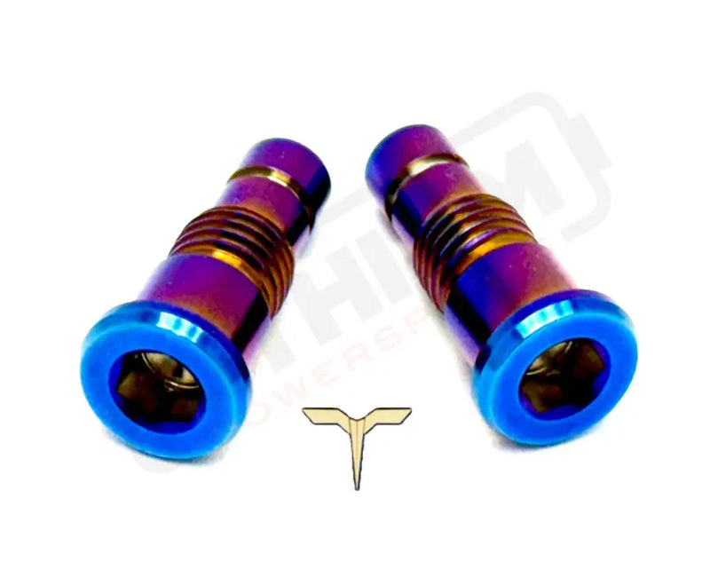 TS Titanium Battery Lid Bolts - Talaria Sting R MX4 (Two Pcs) - Burnt Blue - Titanium Bolts