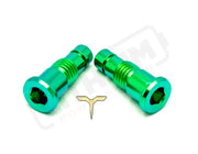 TS Titanium Battery Lid Bolts - Talaria Sting R MX4 (Two Pcs) - Green - Titanium Bolts