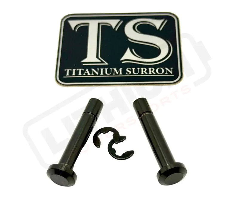 TS Titanium Battery Lid Pins - Surron LBX Segway X-260 - Black - Titanium Bolts