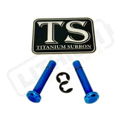 TS Titanium Battery Lid Pins - Surron LBX Segway X-260 - Burnt Blue - Titanium Bolts