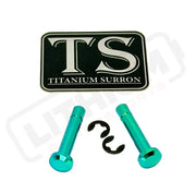 TS Titanium Battery Lid Pins - Surron LBX Segway X-260 - Green - Titanium Bolts