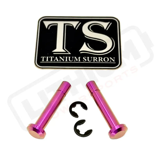 TS Titanium Battery Lid Pins - Surron LBX Segway X-260 - Purple - Titanium Bolts