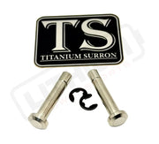 TS Titanium Battery Lid Pins - Surron LBX Segway X-260 - Silver (raw) - Titanium Bolts