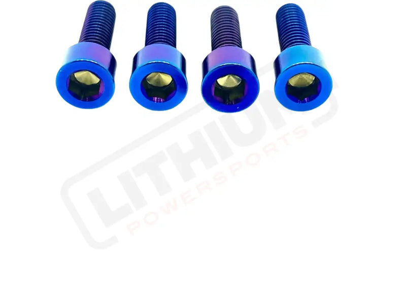 TS Titanium Caliper Bolt Kit (20mm Bolts) - Burnt Blue / Caliper Only (4 Pieces -- 2 Calipers) - Titanium Bolts