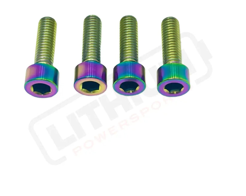 TS Titanium Caliper Bolt Kit (20mm Bolts) - Rainbow / Caliper Only (4 Pieces -- 2 Calipers) - Titanium Bolts