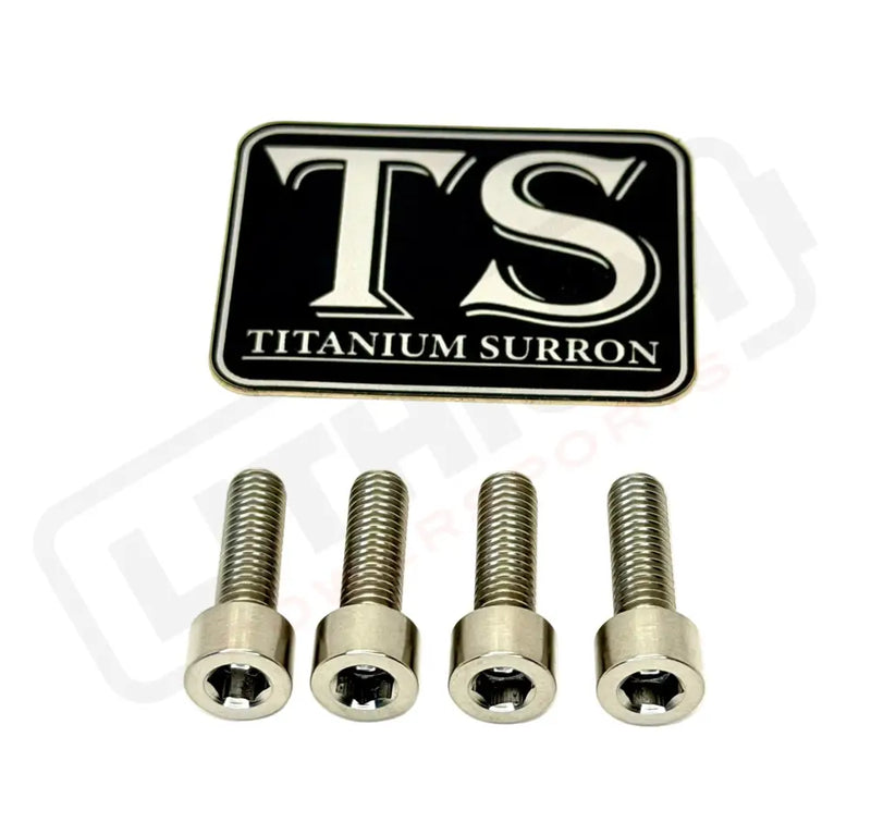 TS Titanium Caliper Bolt Kit (20mm Bolts) - Silver (raw) / Caliper Only (4 Pieces -- 2 Calipers) - Titanium Bolts