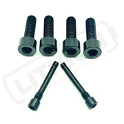 TS Titanium Caliper Bolt Kit (30mm bolts) - Black / Caliper + Brake Bolts (6 Pieces) - Titanium Bolts